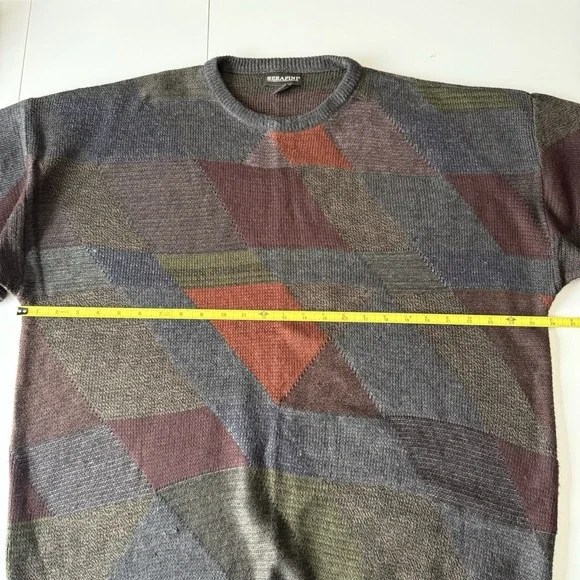 VTG Serafini‎ 100% Acrylic Abstract Men's Sweater Size XL - Picture 7 of 9